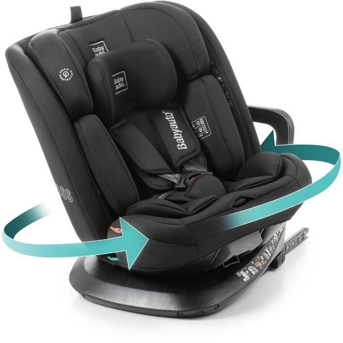 BABYAUTO BAB8435593704172 Silla de coche Across I-Size Isofix Giratoria Reclinable Grupo 0/1/2/3 (40-150 cm) con Reductor Negro 3