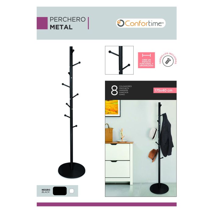 Perchero de Metal Confortime 175 x 40 cm (4 Unidades) 7 Perchero de Metal Confortime 175 x 40 cm (4 Unidades) 7
