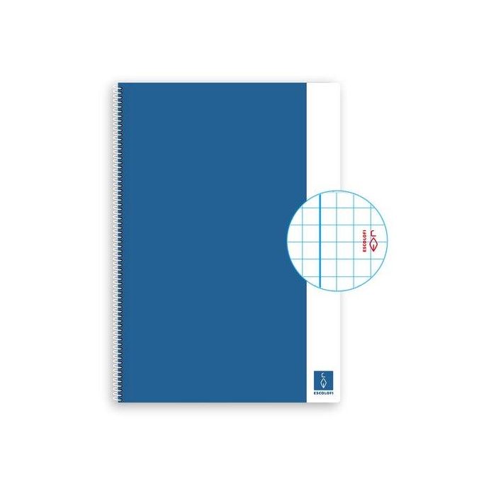 Bloc Escolofi Basic Tapa Dura A4 80H Cuadric.4X4 80G Con Margen Azul (Set de 5)