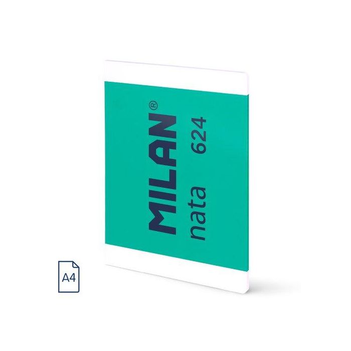 Libreta Milan Nata 624 Since 1918 A4 48H Cuadric.5X5 95G Verde 3 unidades