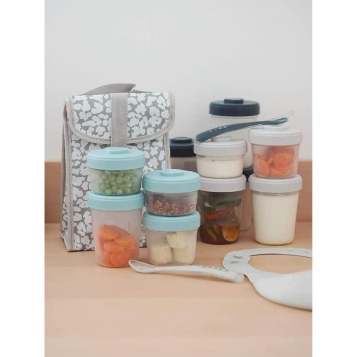 BEABA Pack Eucalipto 1a comida (2x90ml + 4x150ml + 6x250ml + 2 cacitos 1a edad) 4 BEABA Pack Eucalipto 1a comida (2x90ml + 4x150ml + 6x250ml + 2 cacitos 1a edad) 4