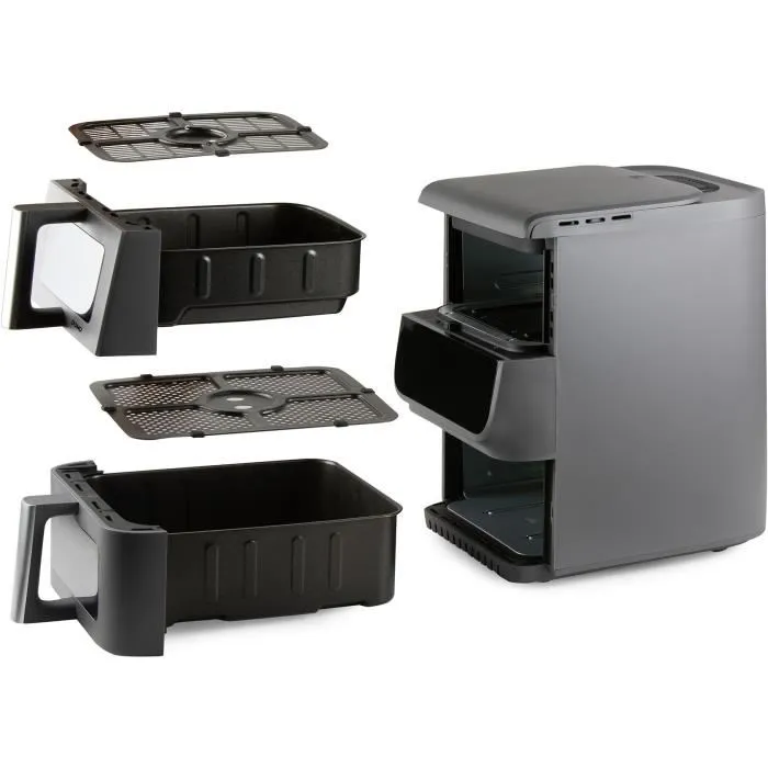 Domo Freidora sin aceite DO550FR Doble depósito 3,5 L + 6,5 L 10 programas 2500 W 1 Domo Freidora sin aceite DO550FR Doble depósito 3,5 L + 6,5 L 10 programas 2500 W 1