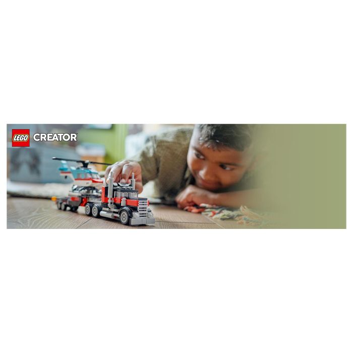 LEGO Creator Camión Plataforma con Helicóptero 31146 Juego de Construcción con 270 Piezas para Niños a partir de 7 años 18 LEGO Creator Camión Plataforma con Helicóptero 31146 Juego de Construcción con 270 Piezas para Niños a partir de 7 años 18