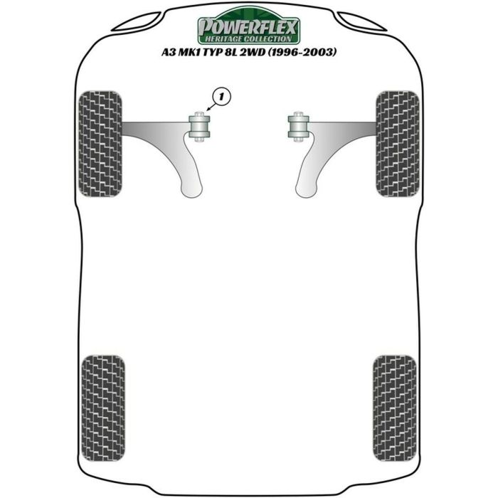 Silentblock Powerflex PFF85-420R Soporte del motor 1 Silentblock Powerflex PFF85-420R Soporte del motor 1
