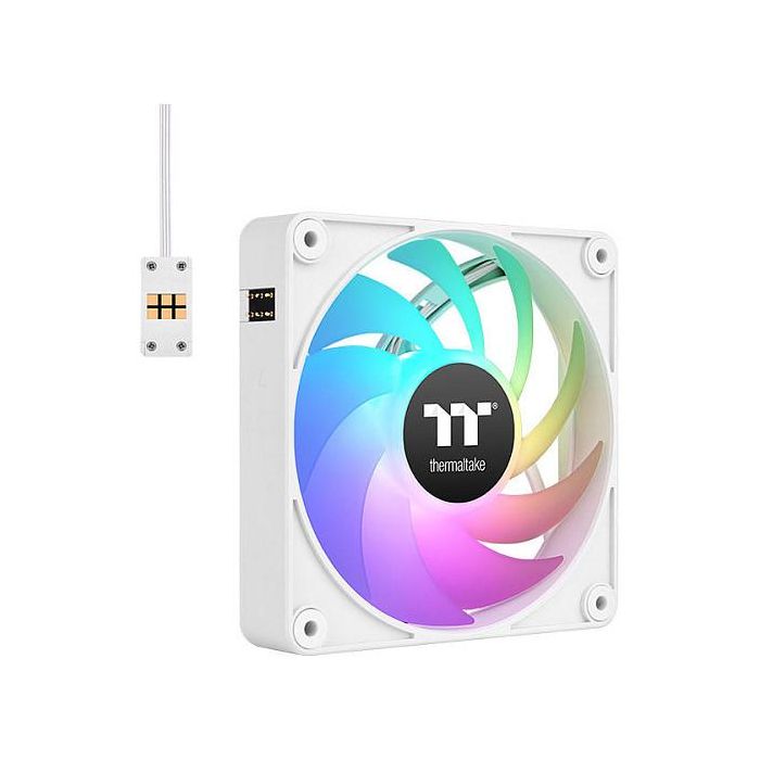 Thermaltake CL-F190-PL12SW-A Ventilador PC ARGB Sync Blanco 3 Unidades 120mm Thermaltake CL-F190-PL12SW-A Ventilador PC ARGB Sync Blanco 3 Unidades 120mm