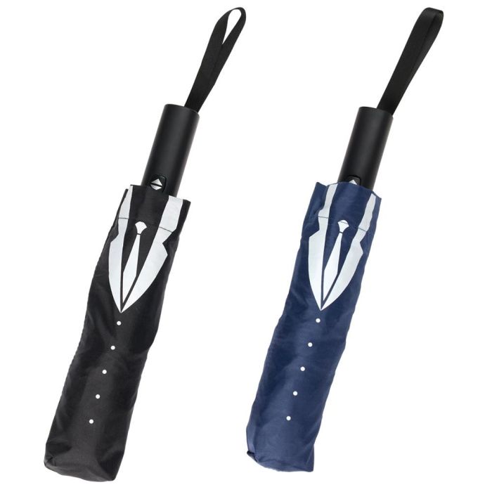 Entre Temps Paraguas Plegable Automático, Azul o Negro, Diámetro 94 cm 2