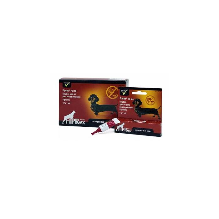 Fiprex S - Pipetas Antiparasitarias para Perros hasta 10 kg, 12 Pipetas con Fipronilo Fiprex S - Pipetas Antiparasitarias para Perros hasta 10 kg, 12 Pipetas con Fipronilo