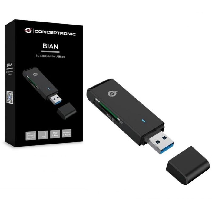 Conceptronic Lector de Tarjetas Externo USB 3.0 Compatible con SD, SDHC, SDXC, Micro SD/T-Flash, Micro SDHC, Micro SDXC 1 Conceptronic Lector de Tarjetas Externo USB 3.0 Compatible con SD, SDHC, SDXC, Micro SD/T-Flash, Micro SDHC, Micro SDXC 1