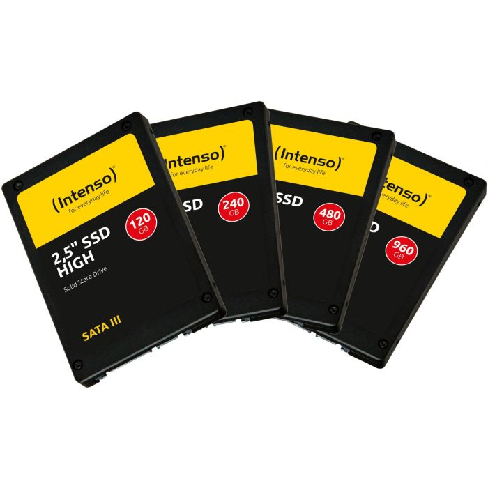 Intenso SSD High 960 GB, 2.5 pulgadas, Serial ATA III (SATA III) TLC - Velocidad de Lectura 520 MB/s, Escritura 480 MB/s 1 Intenso SSD High 960 GB, 2.5 pulgadas, Serial ATA III (SATA III) TLC - Velocidad de Lectura 520 MB/s, Escritura 480 MB/s 1