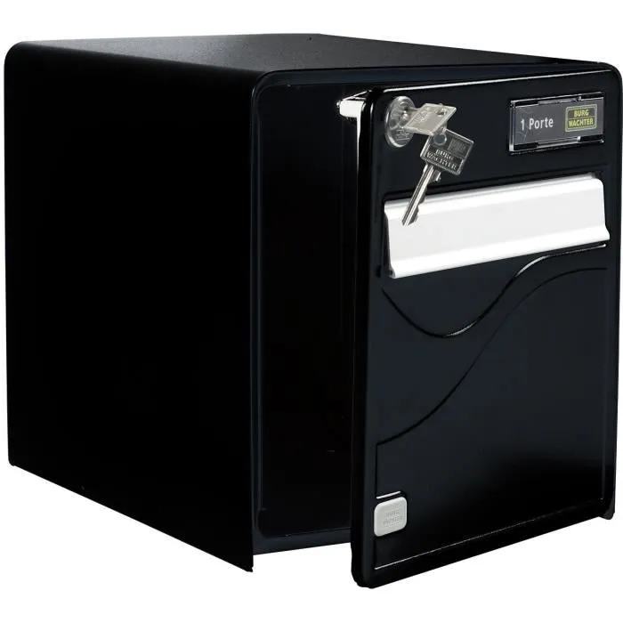 Burg-Wächter Buzón Baltic 1 Puerta - Acero Galvanizado - Apertura Lateral - Negro - Hecho en Francia - BUR3572010525851 2