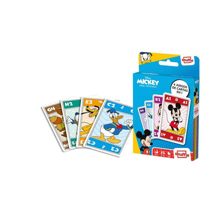 Shuffle 10025072 Juego de Cartas 4 en 1 Mickey & Friends Disney Baraja Infantil de 33 Naipes para Niños +4 Años 0 Shuffle 10025072 Juego de Cartas 4 en 1 Mickey & Friends Disney Baraja Infantil de 33 Naipes para Niños +4 Años 0