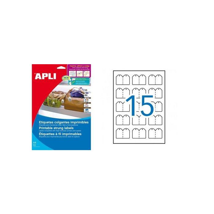 Etiquetas Adh.Impr.Apli A4 Blanca Colgante C.Romos Caja 10H 28X43 Mm 150 Uds.(11946)