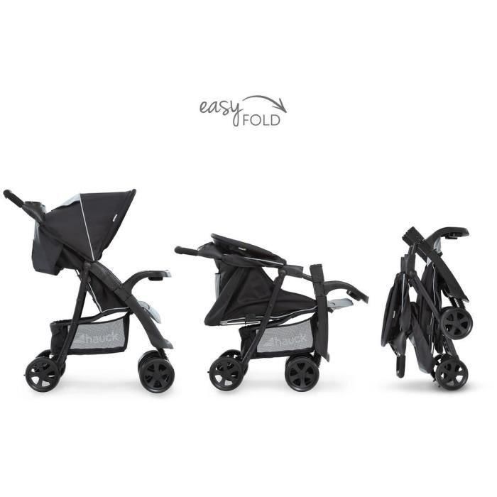 Hauck Silla de Paseo Shopper Neo II Caviar Plata - Plegado Compacto con una Mano, Reclinable, Gran Cesta, Desde el Nacimiento 4