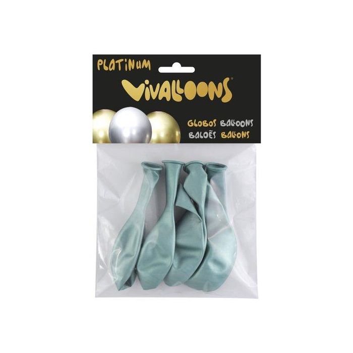 Blanca Globos 100% latex biodegradable verde esmeralda blister de 6 unidades