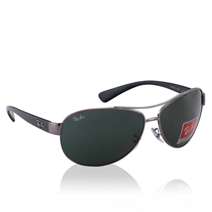 Rayban RB3386 004/71 Gafas de Sol 63 mm Montura Negra Lente Verde 1