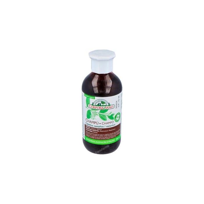 CORPORE SANO Champú Henna Castaño 300ml - Reaviva y Protege Color Cabello Teñido/Natural