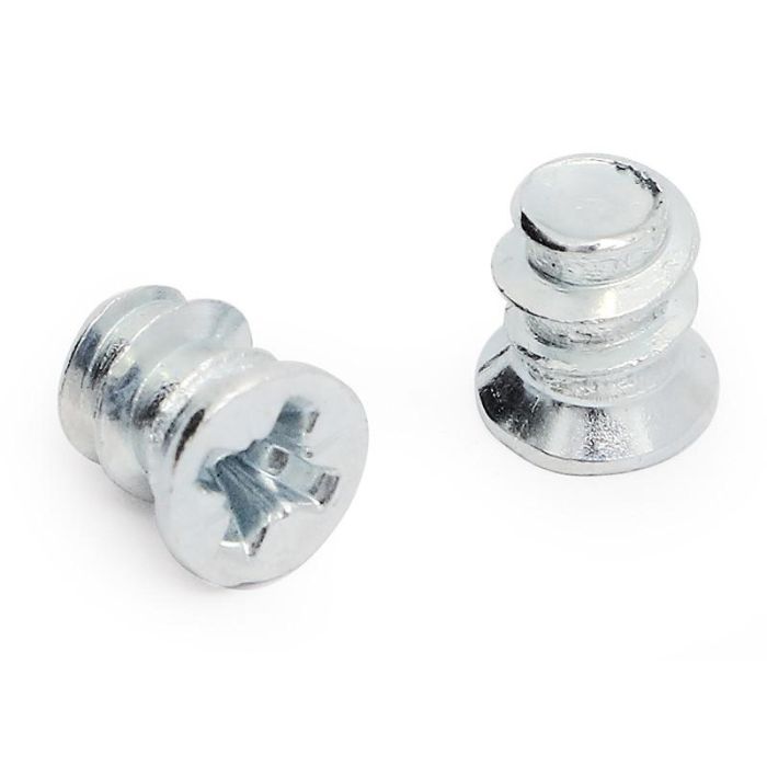 HERRAJES ALK Tornillo Euro Zincado 6,3x8mm Diámetro Cabeza 7,2mm - Pack 100 Unidades