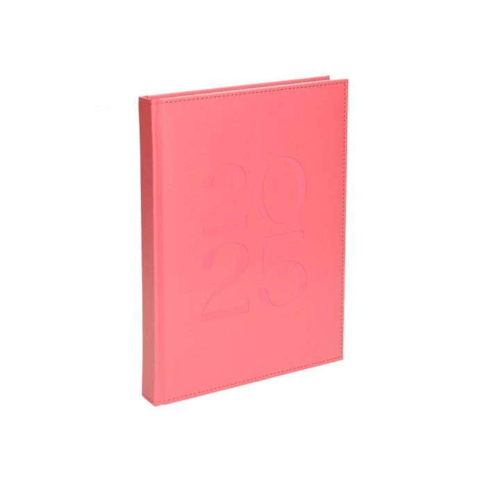 Agenda Encuadernada Liderpapel Creta 170x240 mm 2025 Dia Pagina Color Rosa Papel 70 gr 4