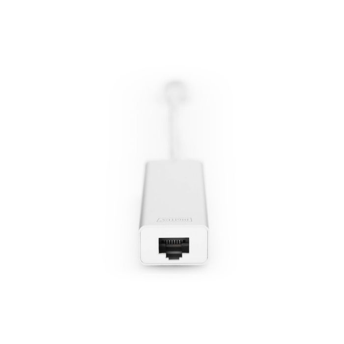 DIGITUS Adaptador USB-Hub 3 Puertos USB 3.0 + 1 Puerto LAN Gigabit Ethernet Plata Blanco 1