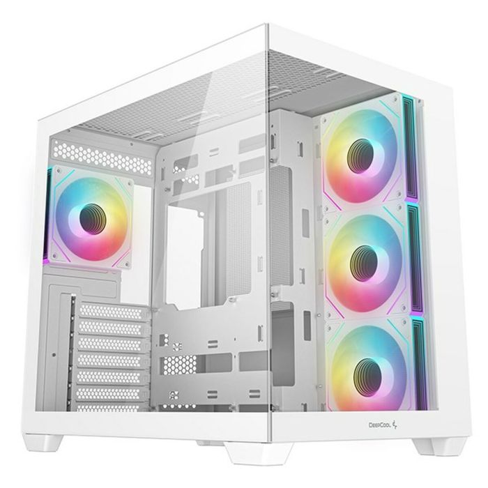 Deepcool Caja Gaming CG530 ATX Semitorre Blanca Cristal Templado RGB