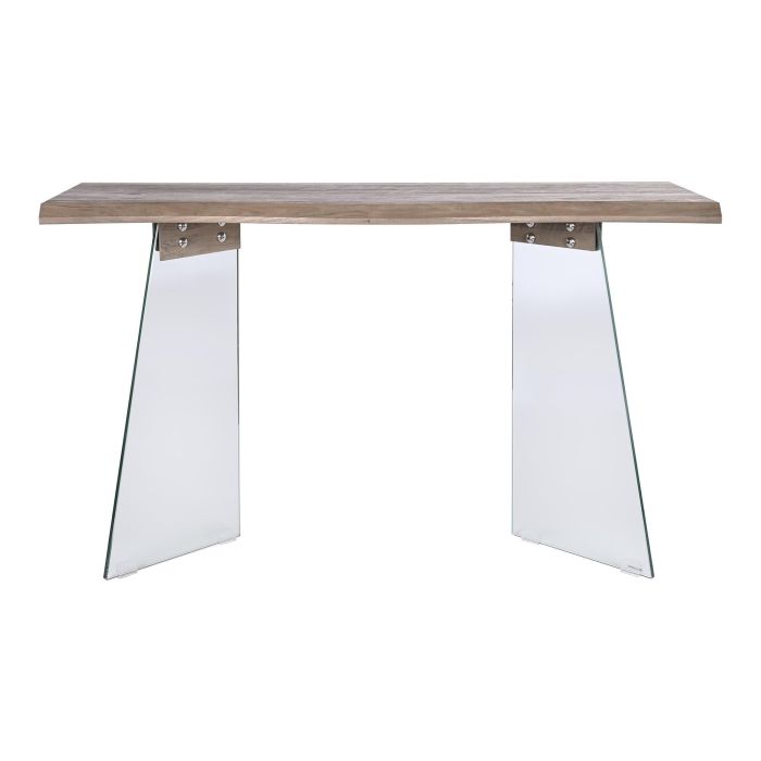 DKD Home Decor Consola Gris Claro Transparente Cristal y MDF 120 x 40 x 76 cm 5