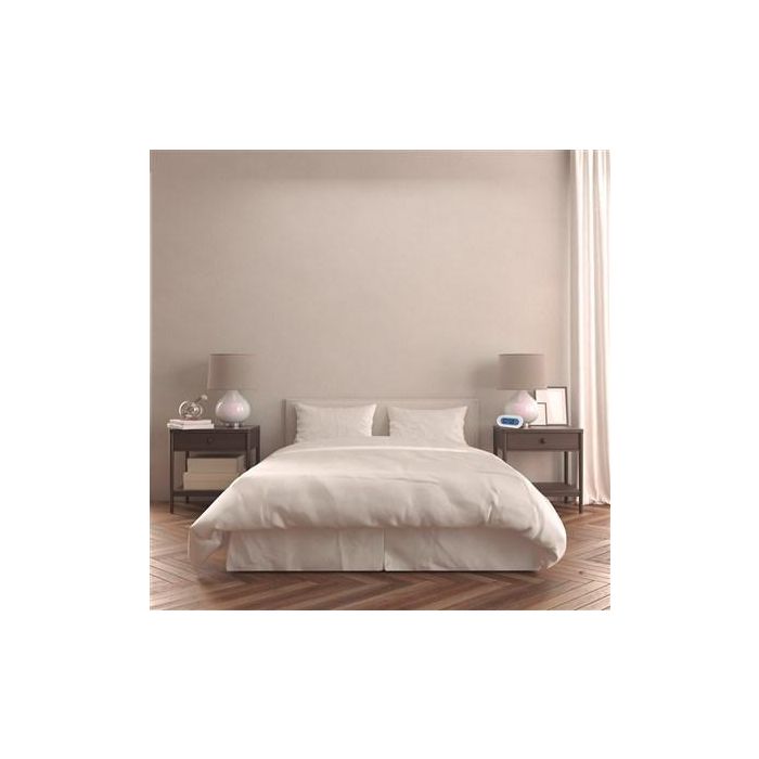 Elbe RD-701-B Reloj Despertador Blanco con Termómetro y Calendario Pantalla 11cm 1 Elbe RD-701-B Reloj Despertador Blanco con Termómetro y Calendario Pantalla 11cm 1