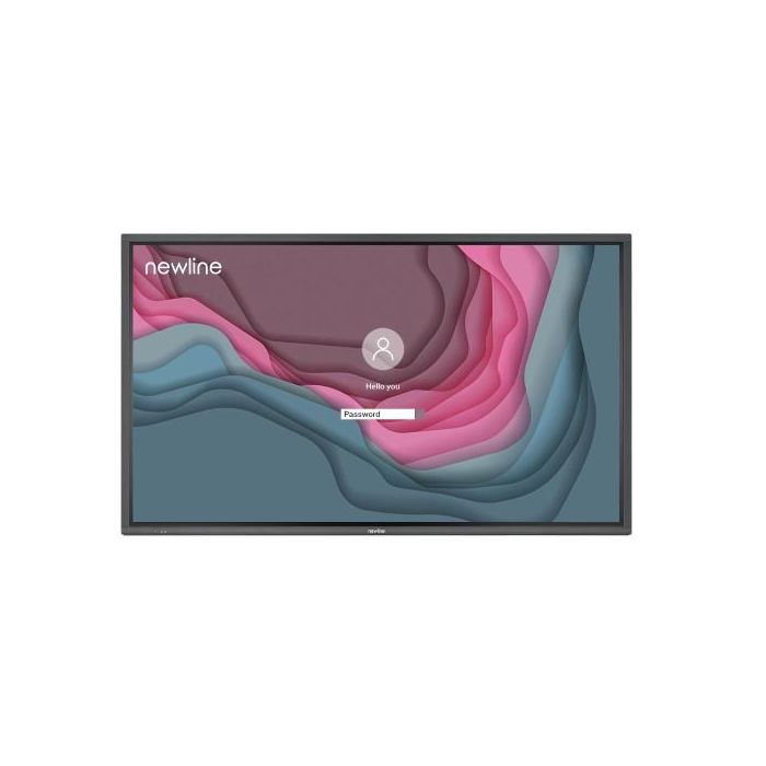 Newline TT-8621IP Monitor Táctil 86" 4K UHD, Multi-touch 20 Puntos, Ángulo de Visión 178°, Negro