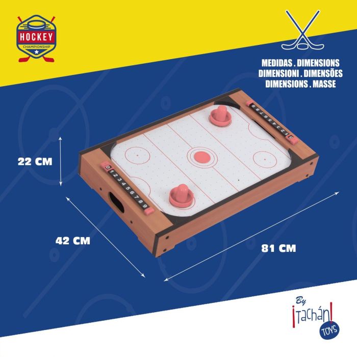 Tachan Juego Hockey Aire Sobremesa 51X31X9 Con Pilas Hg298D 1