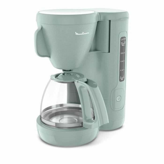 MOULINEX Cafetera de filtro 1.25L, Depósito frontal, Portafiltro giratorio, Sistema antigoteo, Mantiene caliente, Mañana FG2M1310