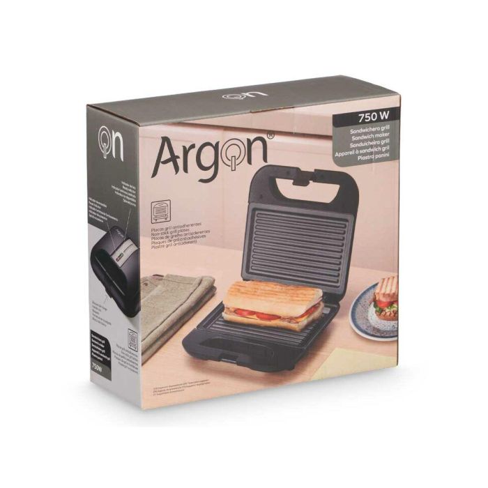 Sandwichera Argon K-901B/G Negro Acero 750 W 1 Sandwichera Argon K-901B/G Negro Acero 750 W 1
