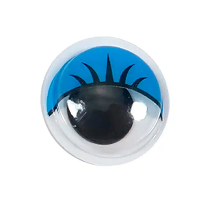 Liderpapel Ojos Adhesivos 10 mm con Pupila Negra y Pestaña Azul, Pack 66 Unidades para Manualidades 3