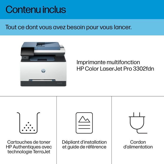 HP 3302fdn Color LaserJet Pro MFP - Impresora Multifunción Láser Color, Escáner, Copiadora de Alta Calidad, Fiable, para Empresas con TerraJet 5 HP 3302fdn Color LaserJet Pro MFP - Impresora Multifunción Láser Color, Escáner, Copiadora de Alta Calidad, Fiable, para Empresas con TerraJet 5