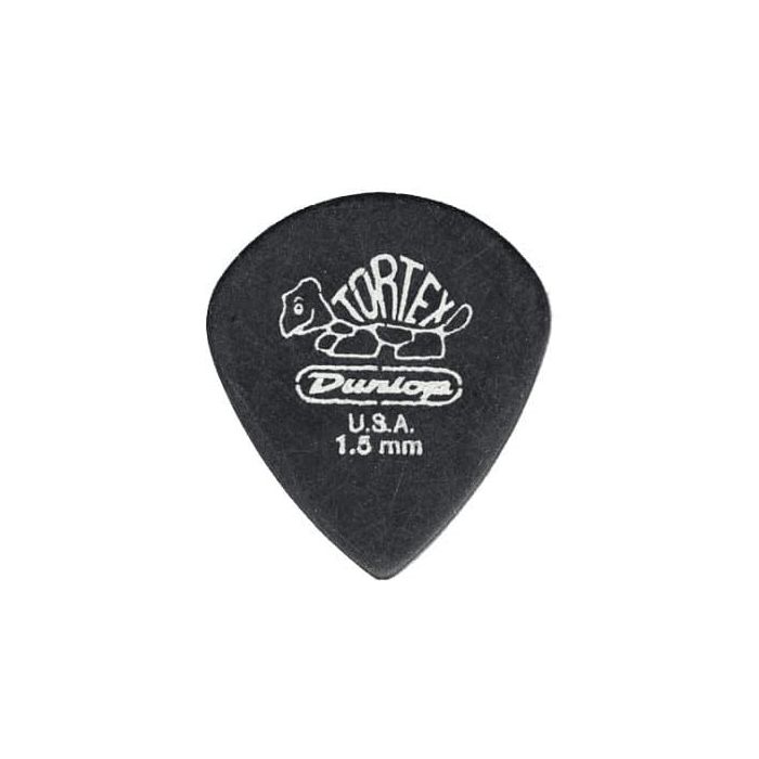 Dunlop Pack de 12 Unidades Tortex / Jazz Pitch Black - 1,50mm Púas de Guitarra