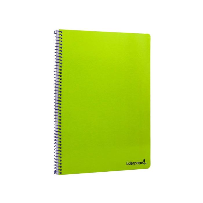 Cuaderno Espiral Liderpapel Folio Smart Tapa Blanda 80H 60 gr Cuadro 4 mm Con Margen Color Verde 10 unidades 6