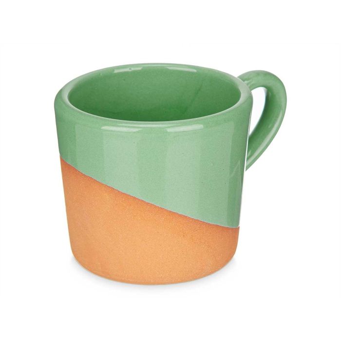 Taza Cafe Barro 80Ml Asa Verde La Dehesa 8X5CM (24 Unidades) 1 Taza Cafe Barro 80Ml Asa Verde La Dehesa 8X5CM (24 Unidades) 1