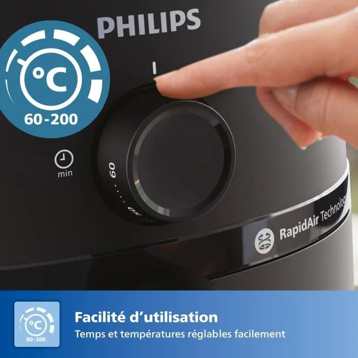 Freidora de Aire Philips NA120/00 Negro 1500 W 4,2 L 3 Freidora de Aire Philips NA120/00 Negro 1500 W 4,2 L 3