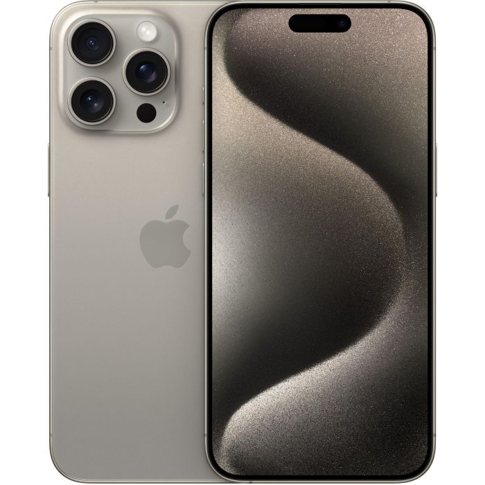 Apple iPhone 15 Pro Max 256GB Natural Titanium, Pantalla 6.7" Super Retina XDR, iOS 17, Cámara 48MP