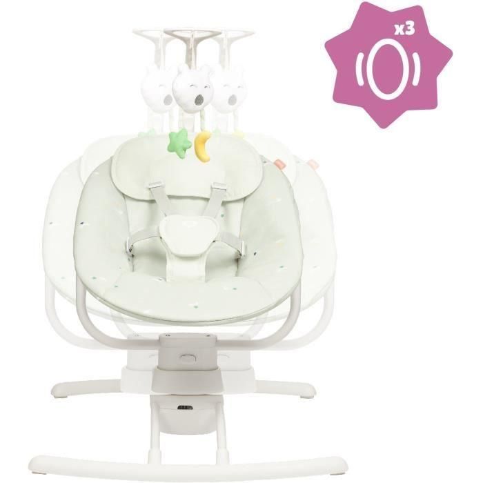 Badabulle BAD3661276182752 Columpio lateral ultra confort con arco de juego ajustable y extraíble, verde liquen/agua. 2 Badabulle BAD3661276182752 Columpio lateral ultra confort con arco de juego ajustable y extraíble, verde liquen/agua. 2