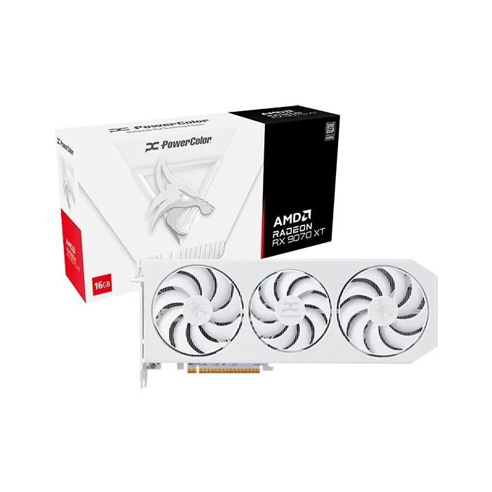 PowerColor RX 9070 XT Hellhound Spectral White OC GDDR6 16GB 3 Ventiladores 6