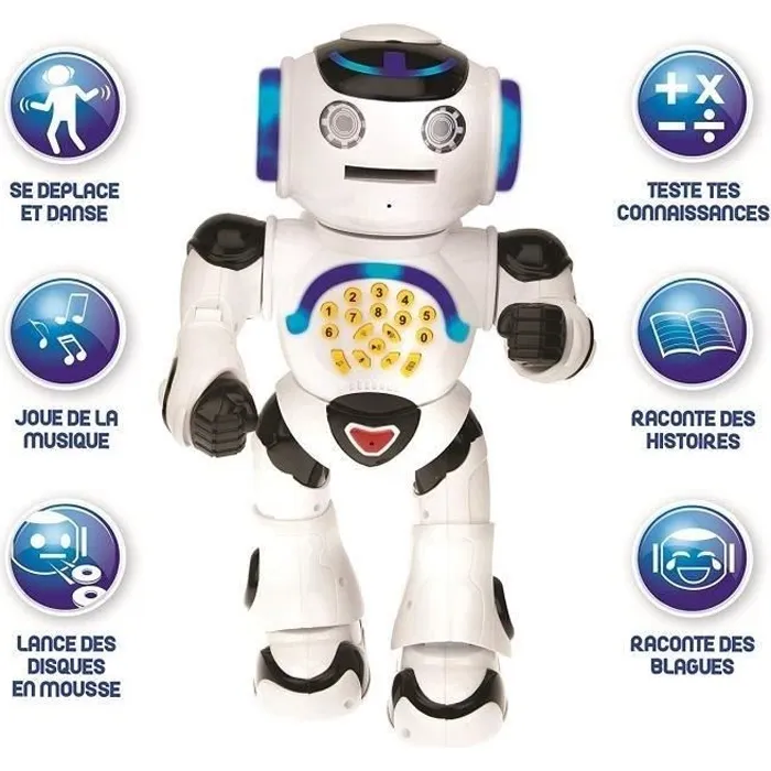 Lexibook Powerman Robot Educativo Interactivo para Jugar y Aprender Bailar Musica Pruebas Educativas Lanzador de Discos para Niños a partir de 4 Años 0 Lexibook Powerman Robot Educativo Interactivo para Jugar y Aprender Bailar Musica Pruebas Educativas Lanzador de Discos para Niños a partir de 4 Años 0
