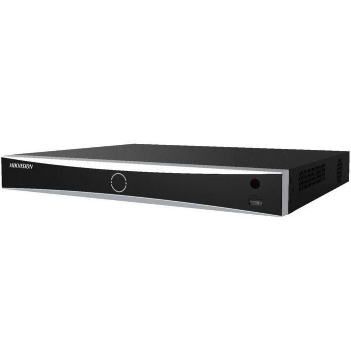 Hikvision Grabador de Red NVR 4K 8 Canales AcuSense 80Mbps MD 2.0 para Protección Perimetral y Reconocimiento Facial hasta 2HDD