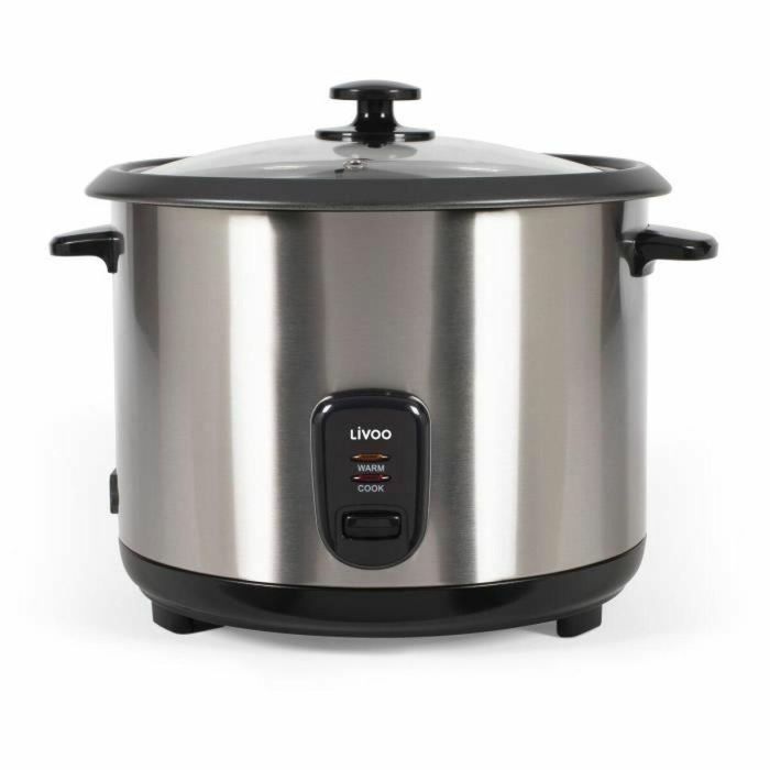 Livoo Olla Arrocera y Vaporera DOC293 de Acero Inoxidable, 2.8L, 1000W, Mantiene Caliente 5