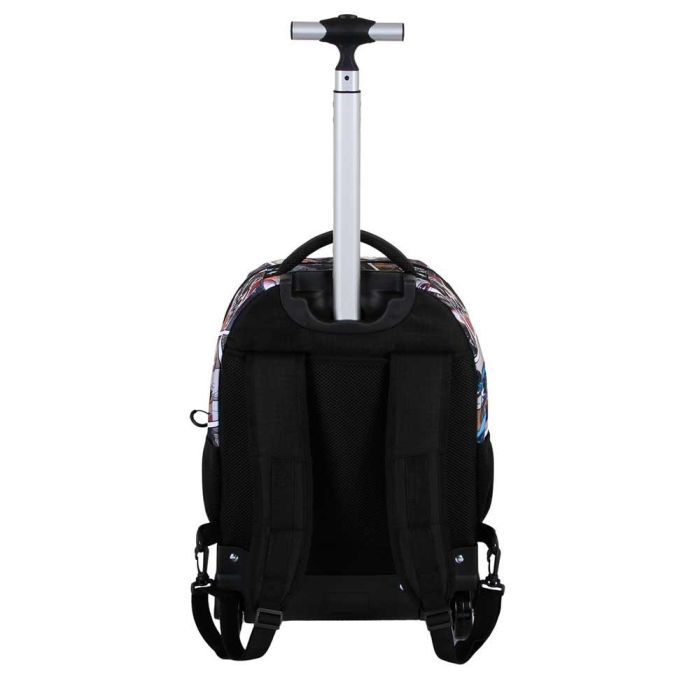 Marvel Capitán América Mochila Trolley GTS FAN Comic con Ruedas, 2 Compartimentos, Bolsillos Laterales, Multicolor 2