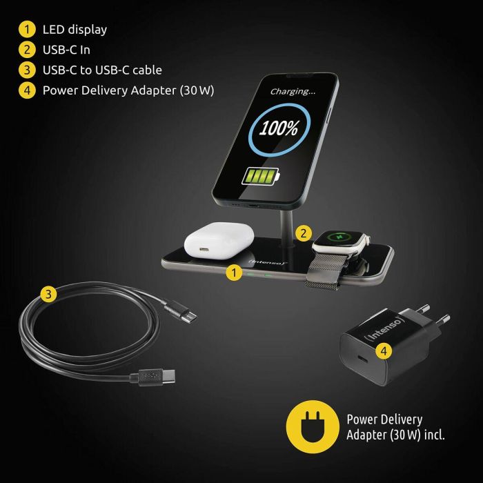 Cargador de Pared INTENSO 7410810 Negro 5