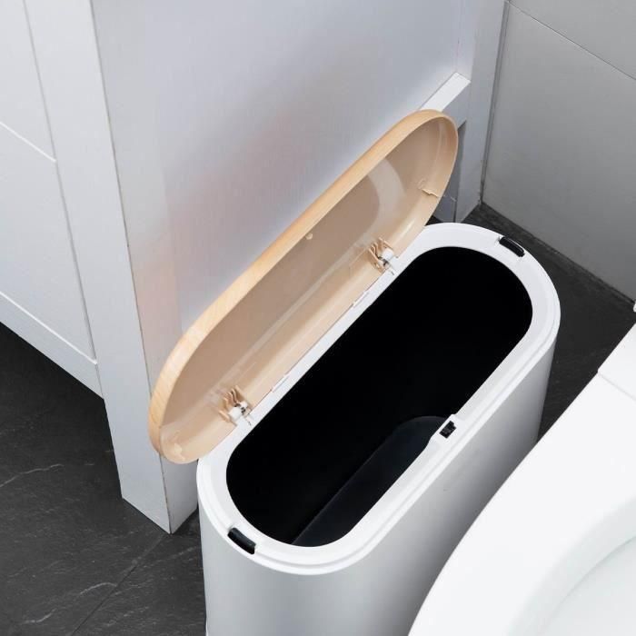 Papelera de baño con empuje estrecho - ALDO - KITCHEN MOVE - 10 L - Madera 3