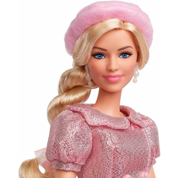 Barbie JBJ53 Muñeca de pelicula Barbie con Boina rosa 5