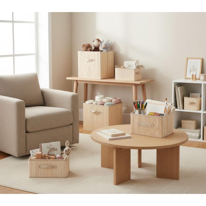 Confortime Cesta Ordenación Bambú/TNT 31x31x31 cm (12 Unidades) 1