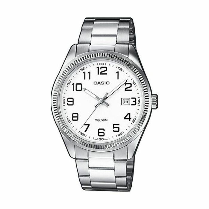 Reloj Unisex Casio DATE Blanco Plateado (Ø 39 mm) (Ø 38,5 mm) Reloj Unisex Casio DATE Blanco Plateado (Ø 39 mm) (Ø 38,5 mm)