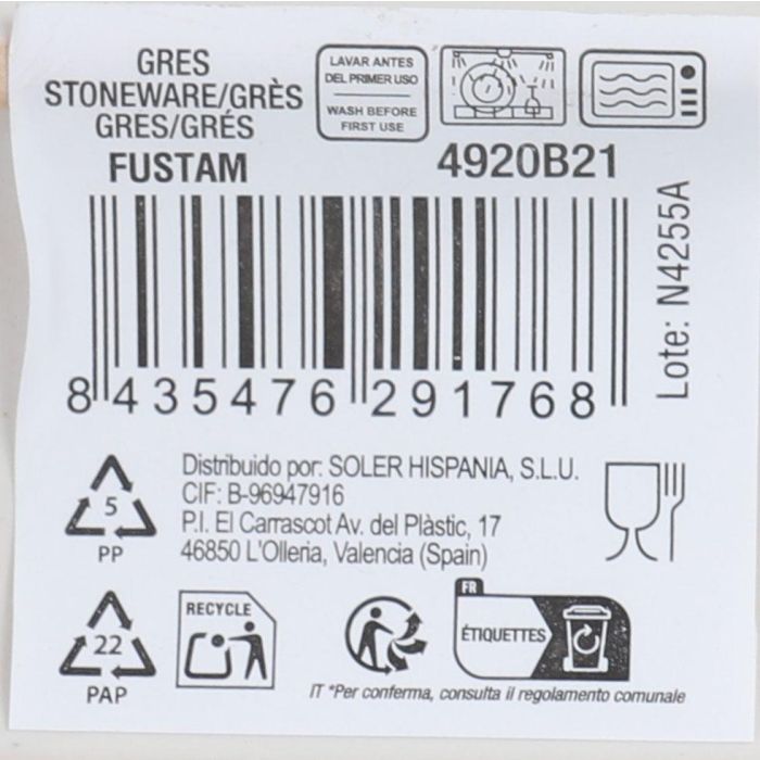 Fuente Oval Fustam 29.5 x 12.7 x 2.4 cm - Inde (24 Unidades) 1 Fuente Oval Fustam 29.5 x 12.7 x 2.4 cm - Inde (24 Unidades) 1
