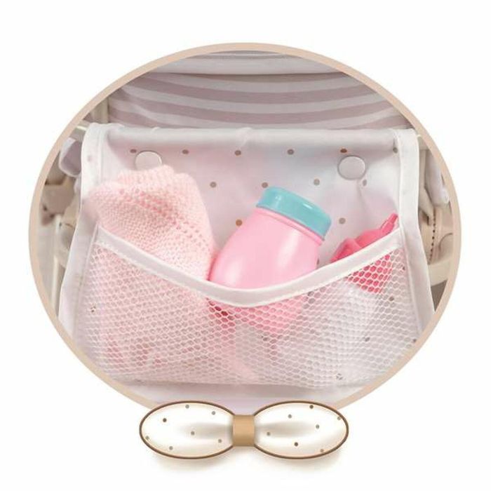 Decuevas Silla gemelar plegable Verona (40x70x72 cm) para muñecas hasta 52 cm, estructura metálica y poliéster, +3 años 6